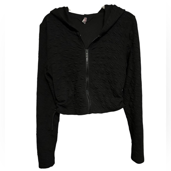 Free People Movement Kadi Quilted Hoodie in black-  NWOT M - Picture 4 of 10